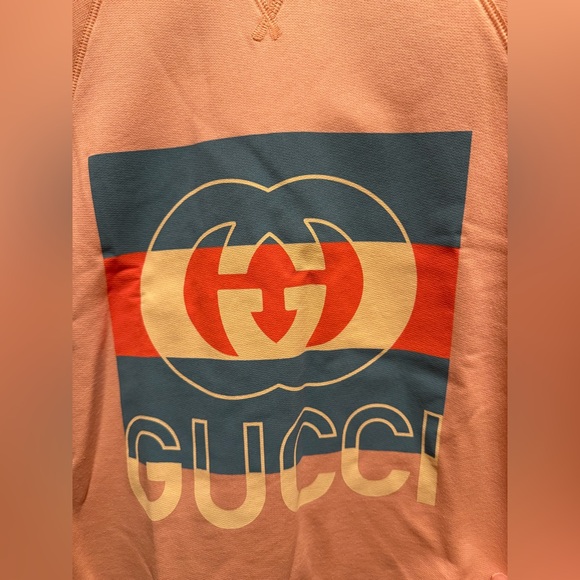 New Authentic Gucci GG Logo Hooded Pink Sweater Dress Size 10 / US L Women’s - Picture 4 of 10